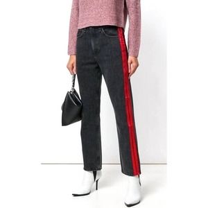 Rag & Bone Washed Black High Rise Black Straight Leg Jeans | Size 30